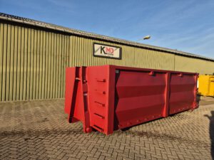 Haakarm container 20m3 robijnrood