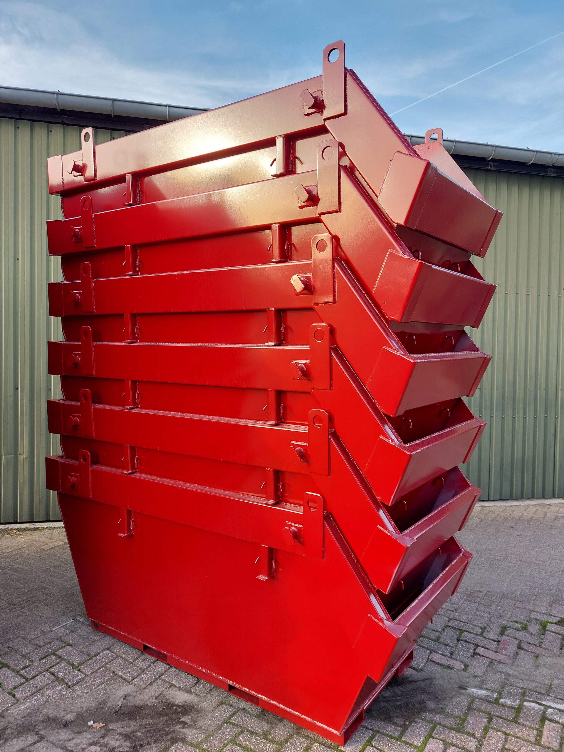 Nieuwe portaal container - 2,5m³ - 2,4m - robijnrood - Afbeelding 6