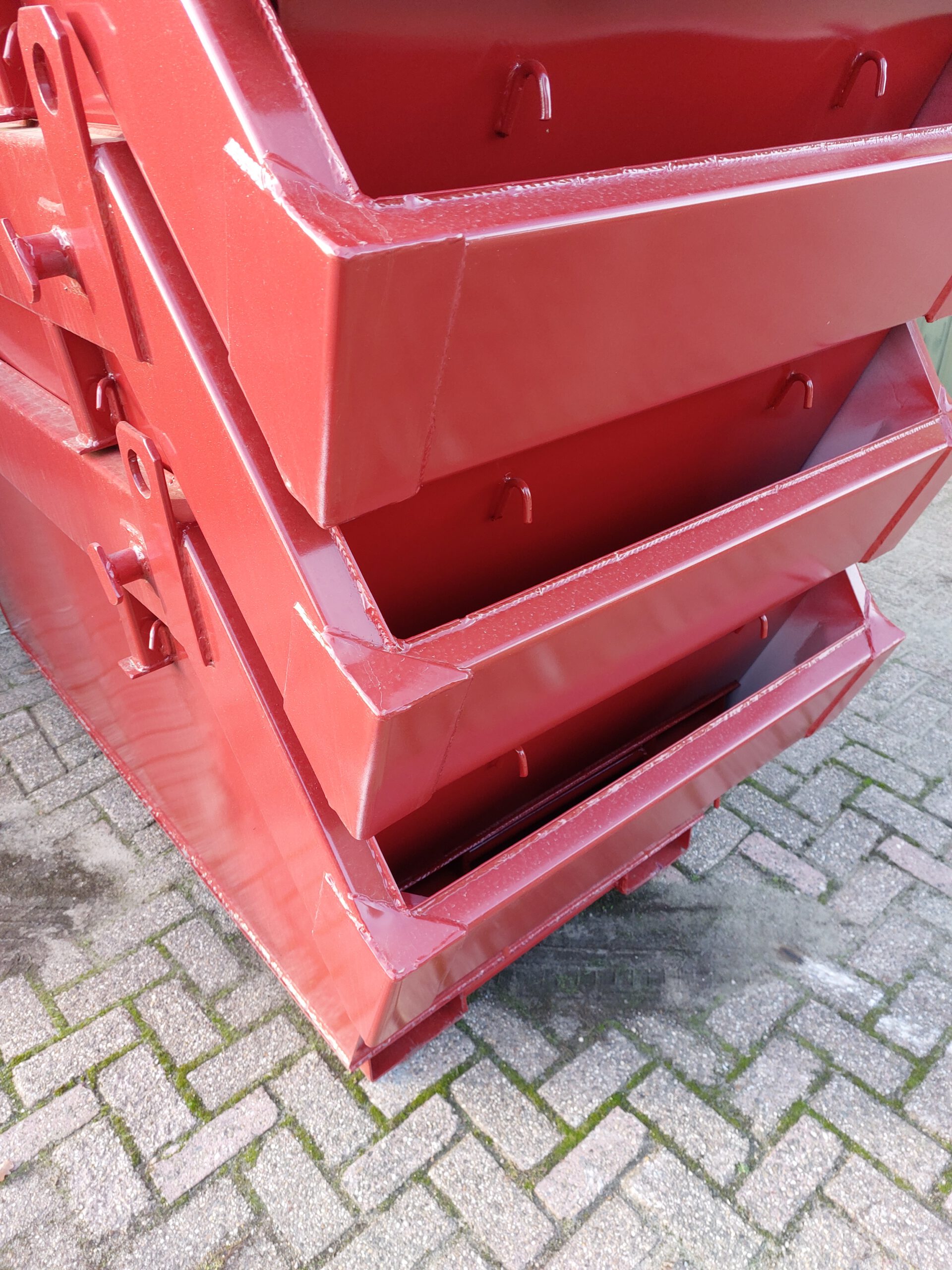 Nieuwe portaal container - 2,5m³ - 2,4m - robijnrood - Afbeelding 4