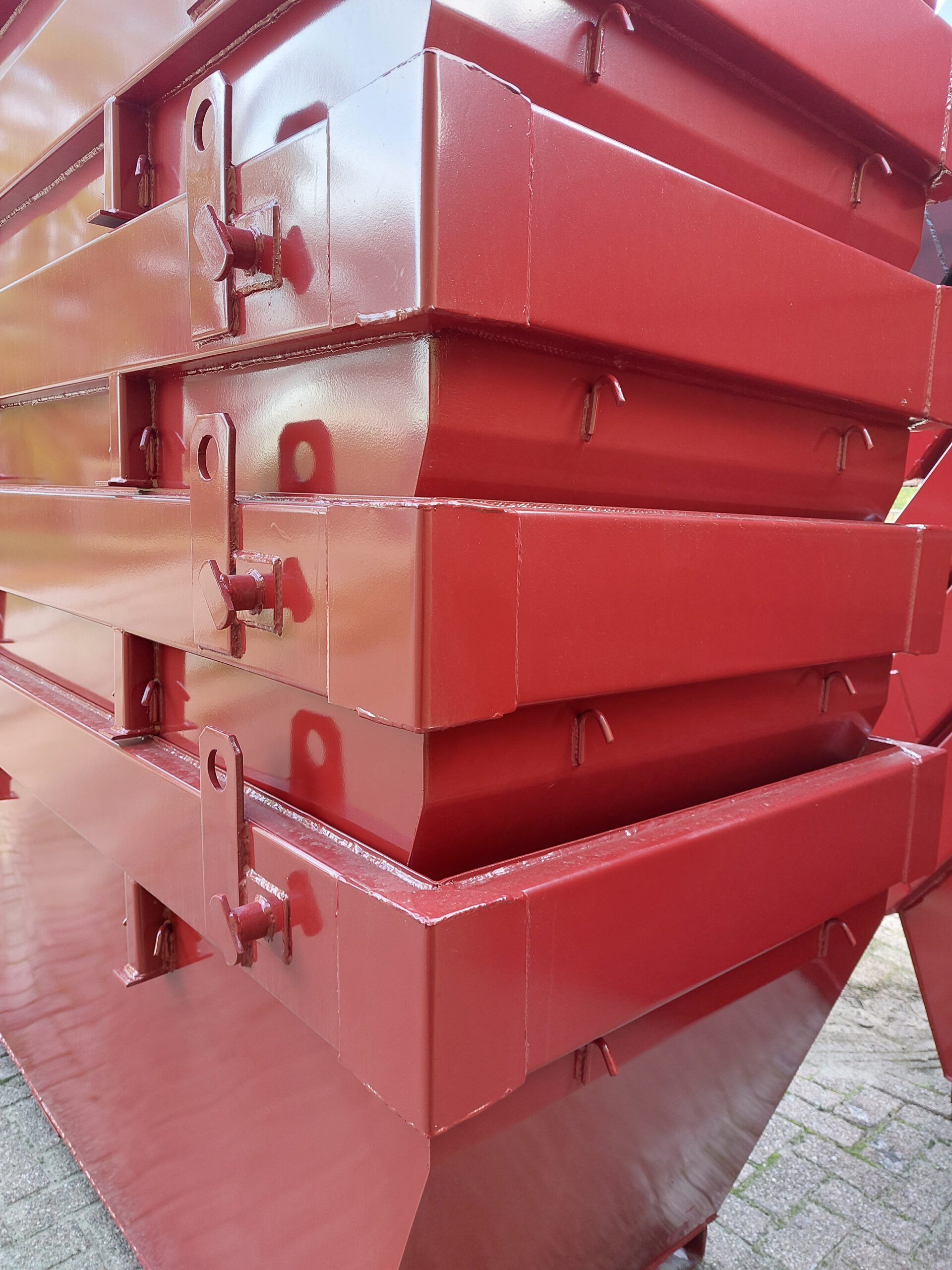 Nieuwe portaal container - 2,5m³ - 2,4m - robijnrood - Afbeelding 3