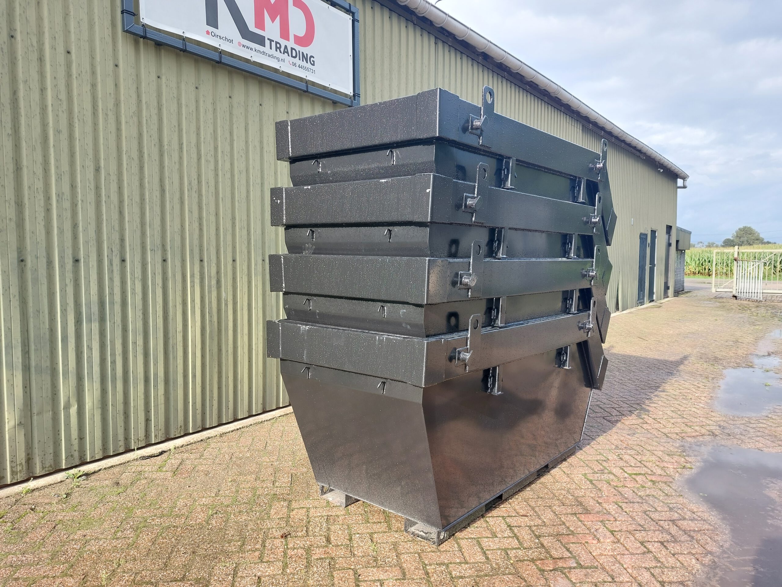Nieuwe portaal container - 2,5m³ - 2,4m - zwart - Afbeelding 3