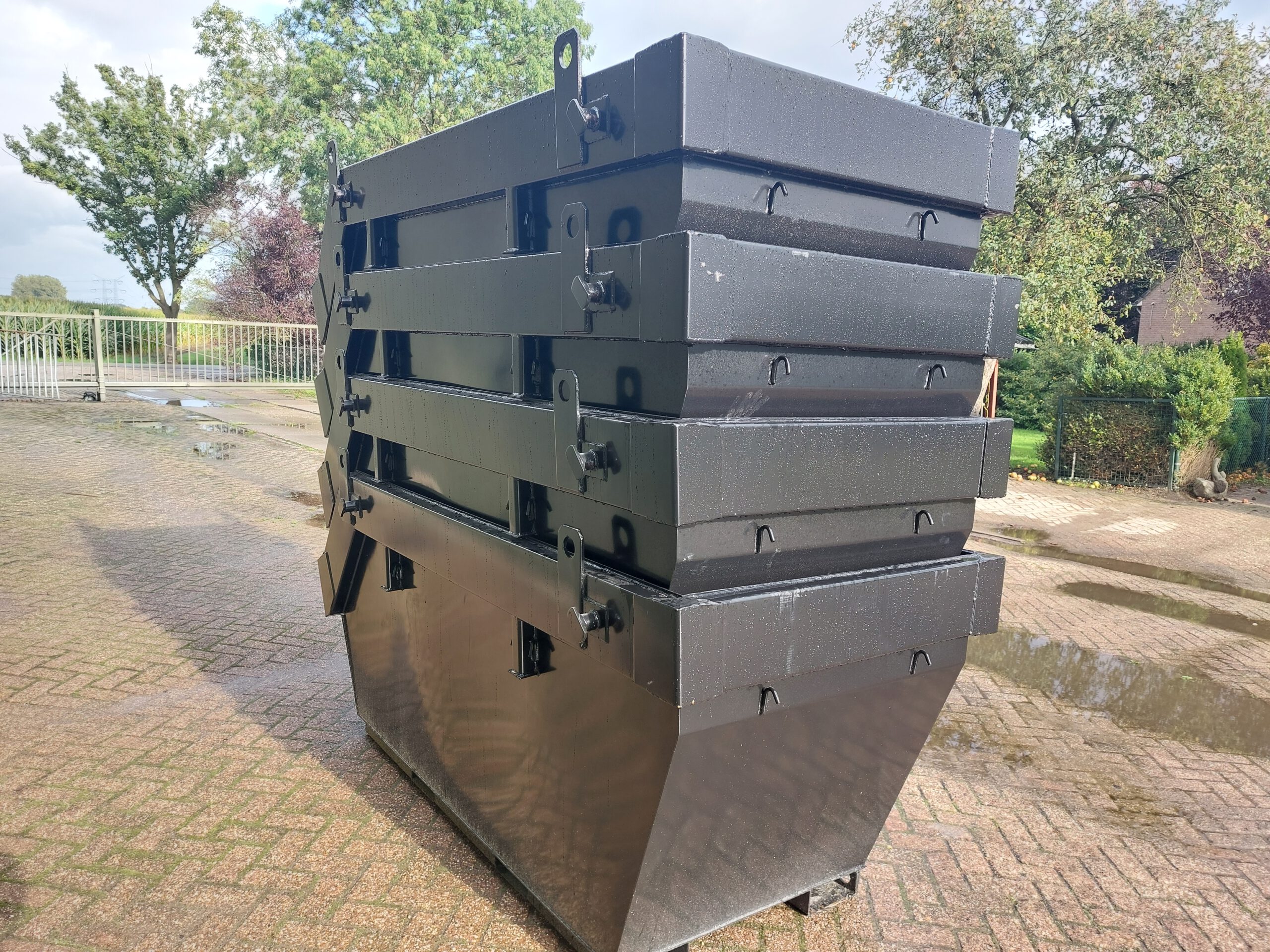 Nieuwe portaal container - 2,5m³ - 2,4m - zwart - Afbeelding 5