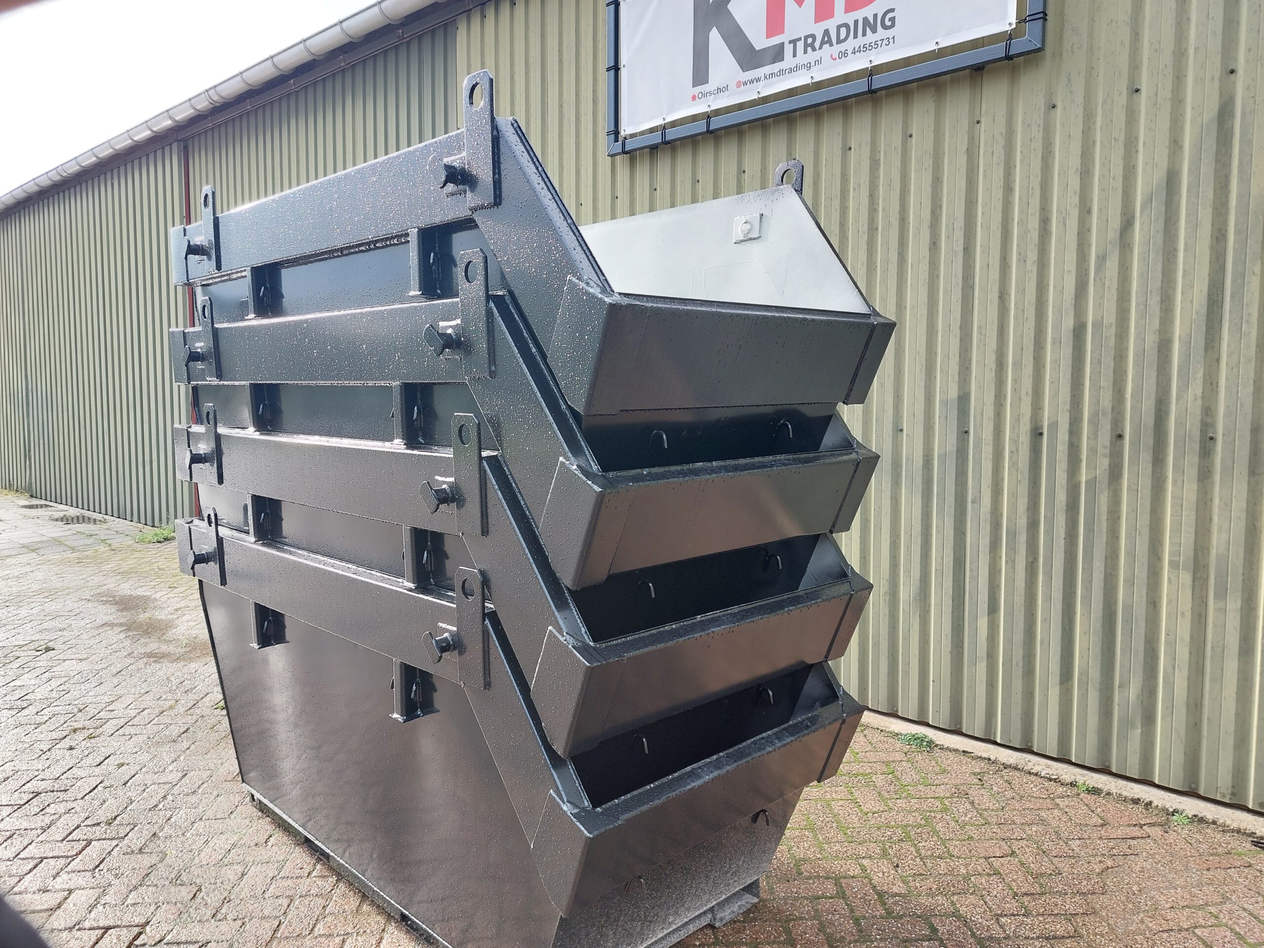 Nieuwe portaal container - 2,5m³ - 2,4m - zwart - Afbeelding 2