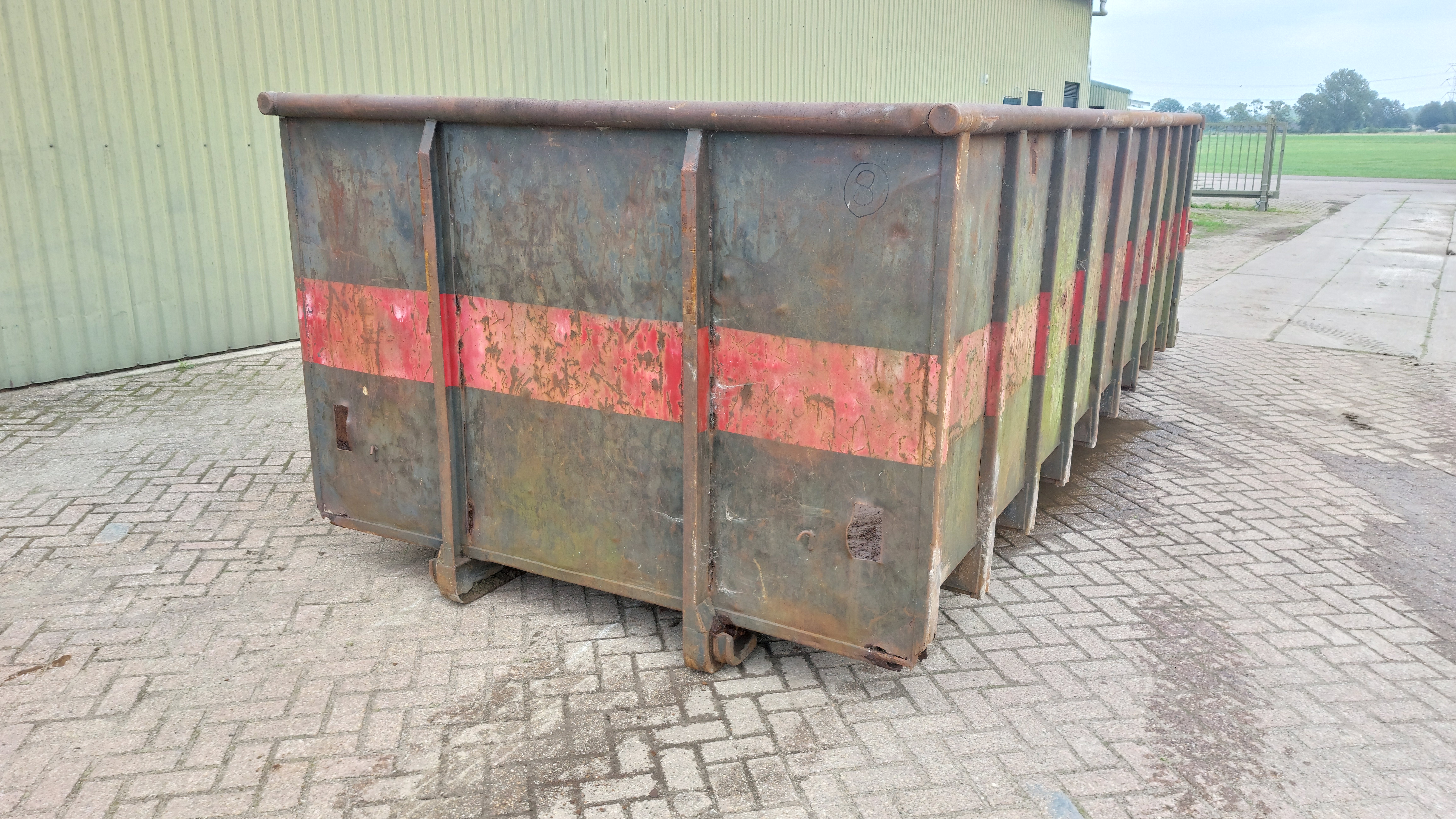 Gebruikte kabel container - 17m³ - 5,5m - rode streep - Afbeelding 2