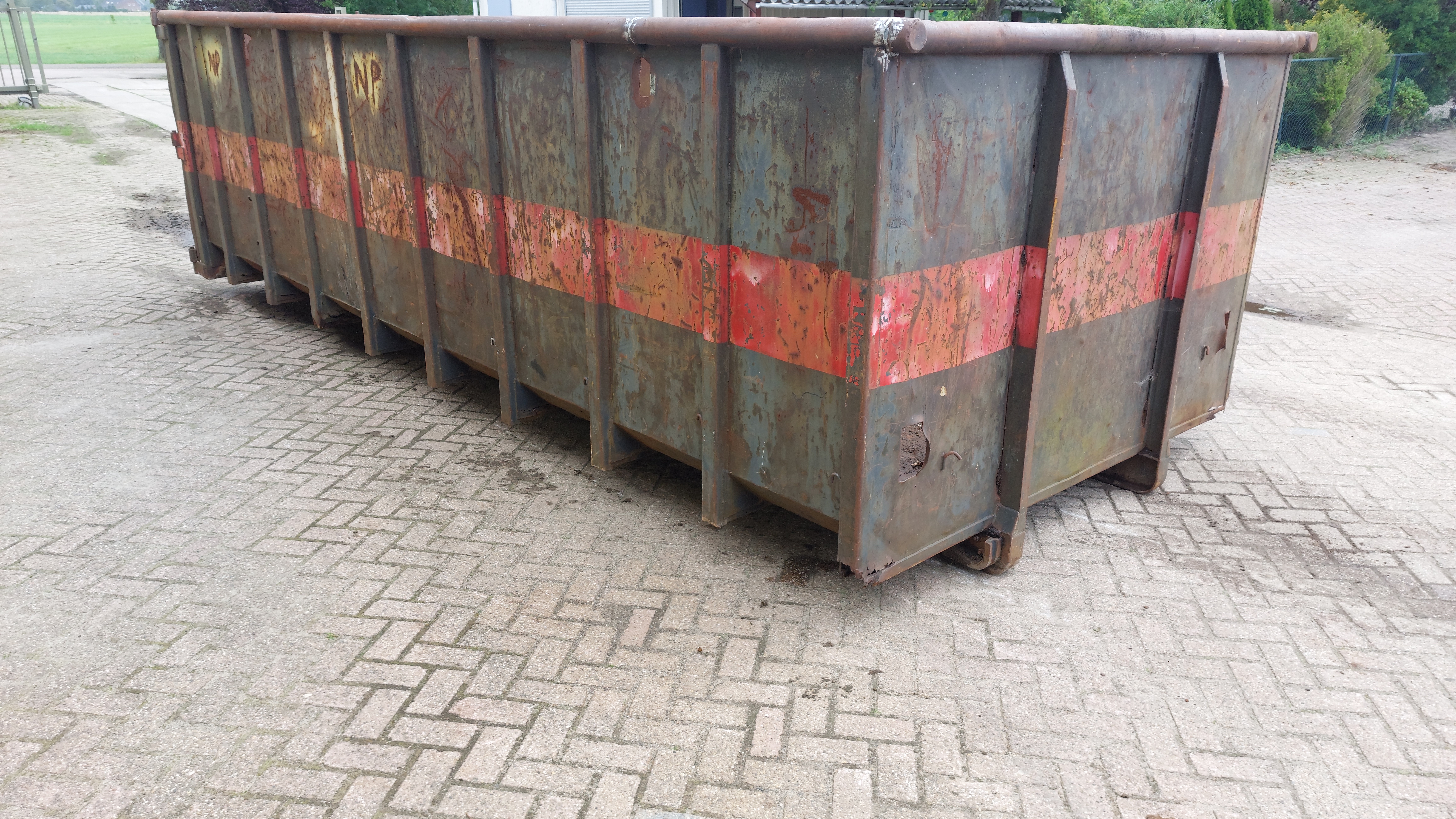 Gebruikte kabel container - 17m³ - 5,5m - rode streep - Afbeelding 3