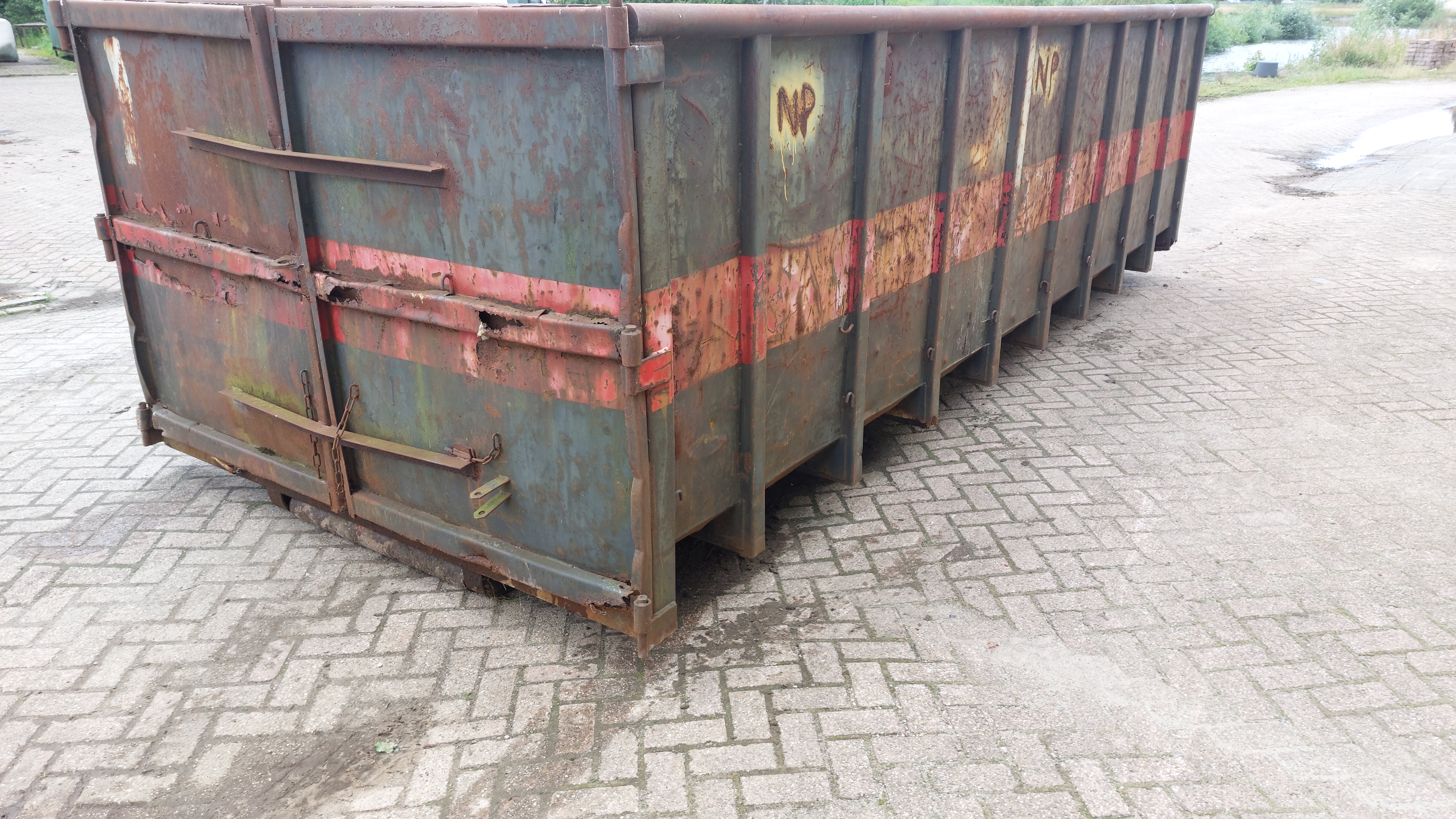 Gebruikte kabel container - 17m³ - 5,5m - rode streep - Afbeelding 5