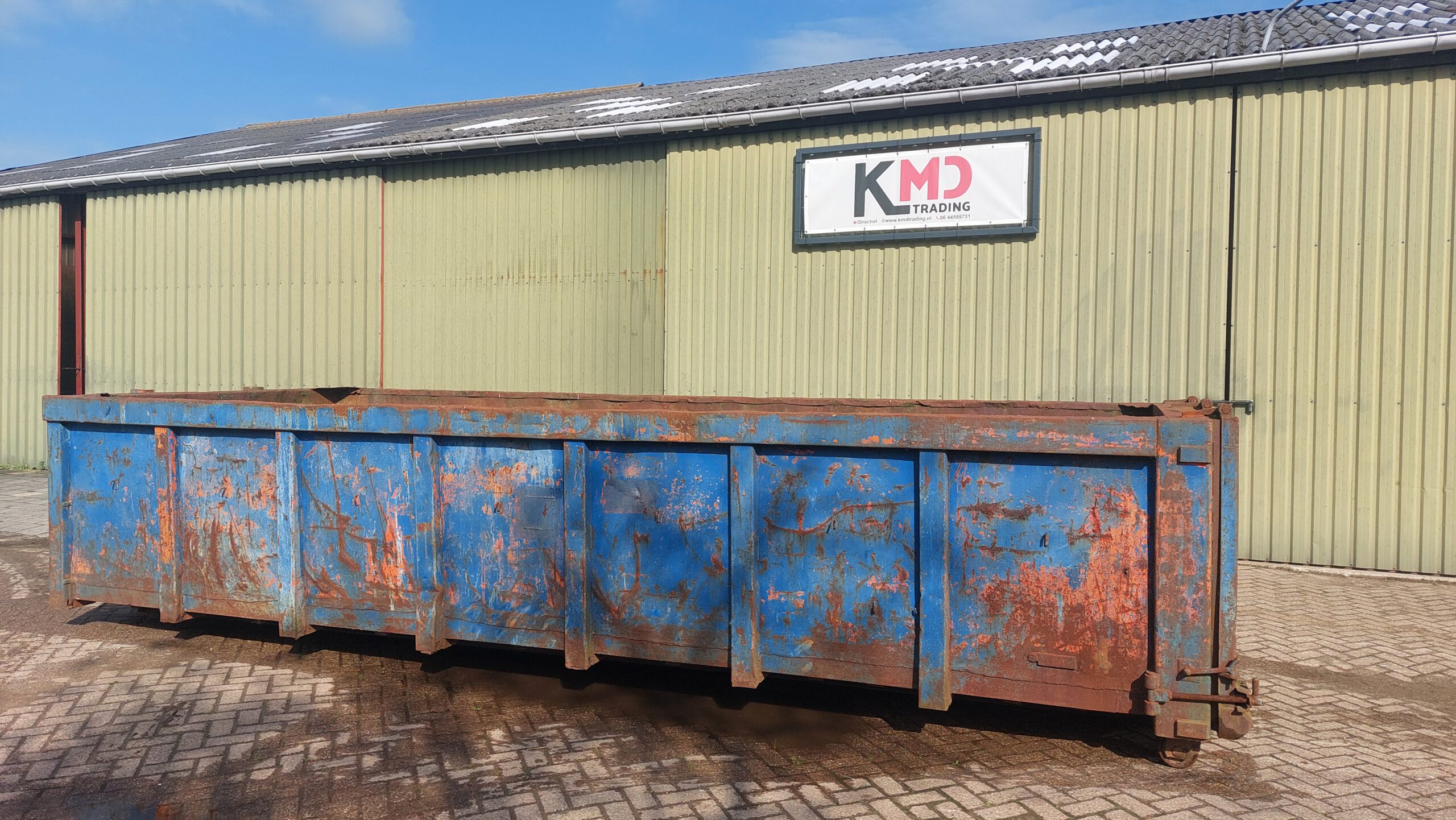 Gebruikte kabel container - 18m³ - 6,5m - blauw - Afbeelding 5
