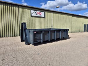 Standaard antraciet grijze haakarm container 7m3