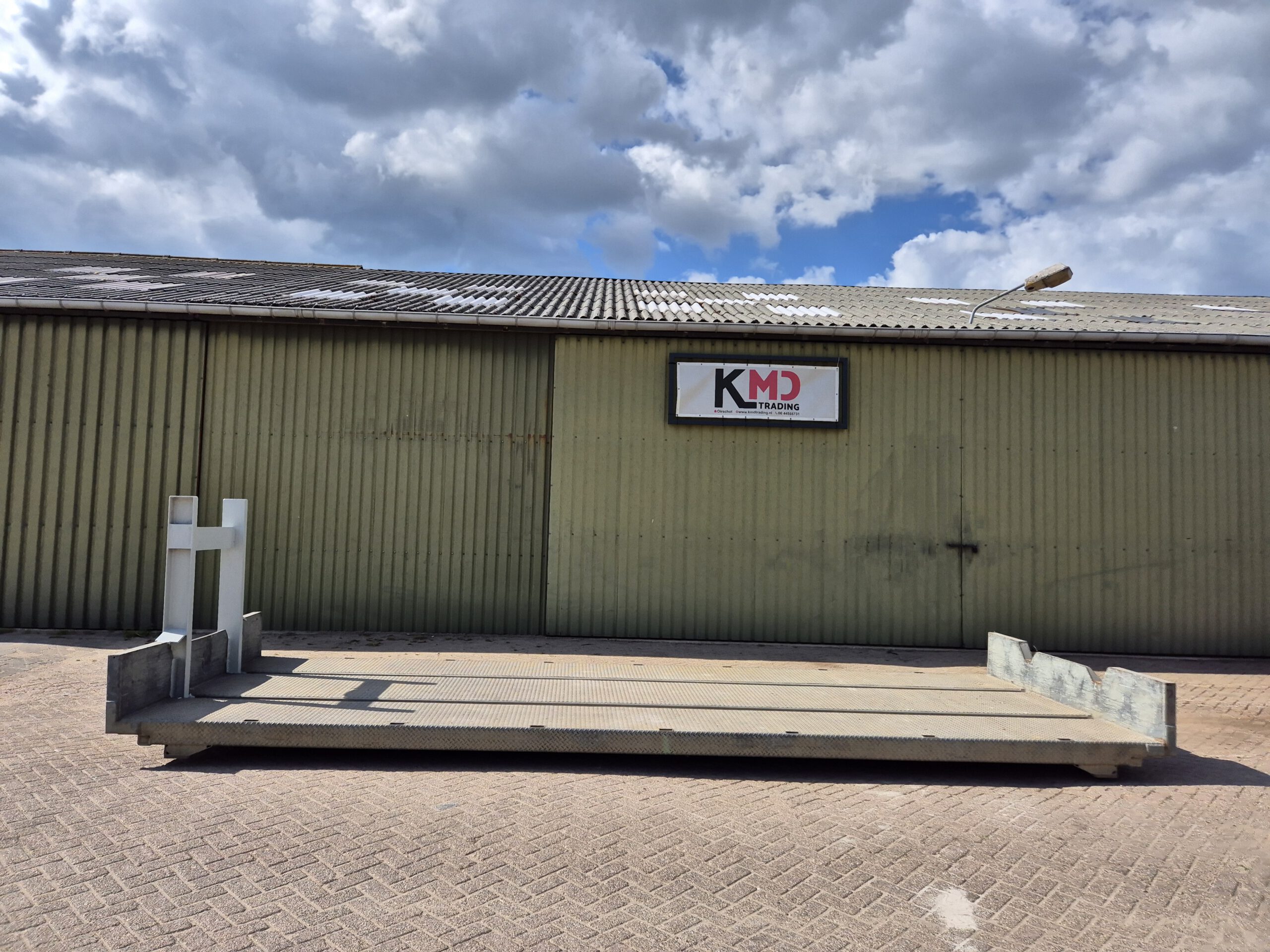 Gebruikte haakarm laadvloer - 7m x 2,5m - grijs - Afbeelding 8
