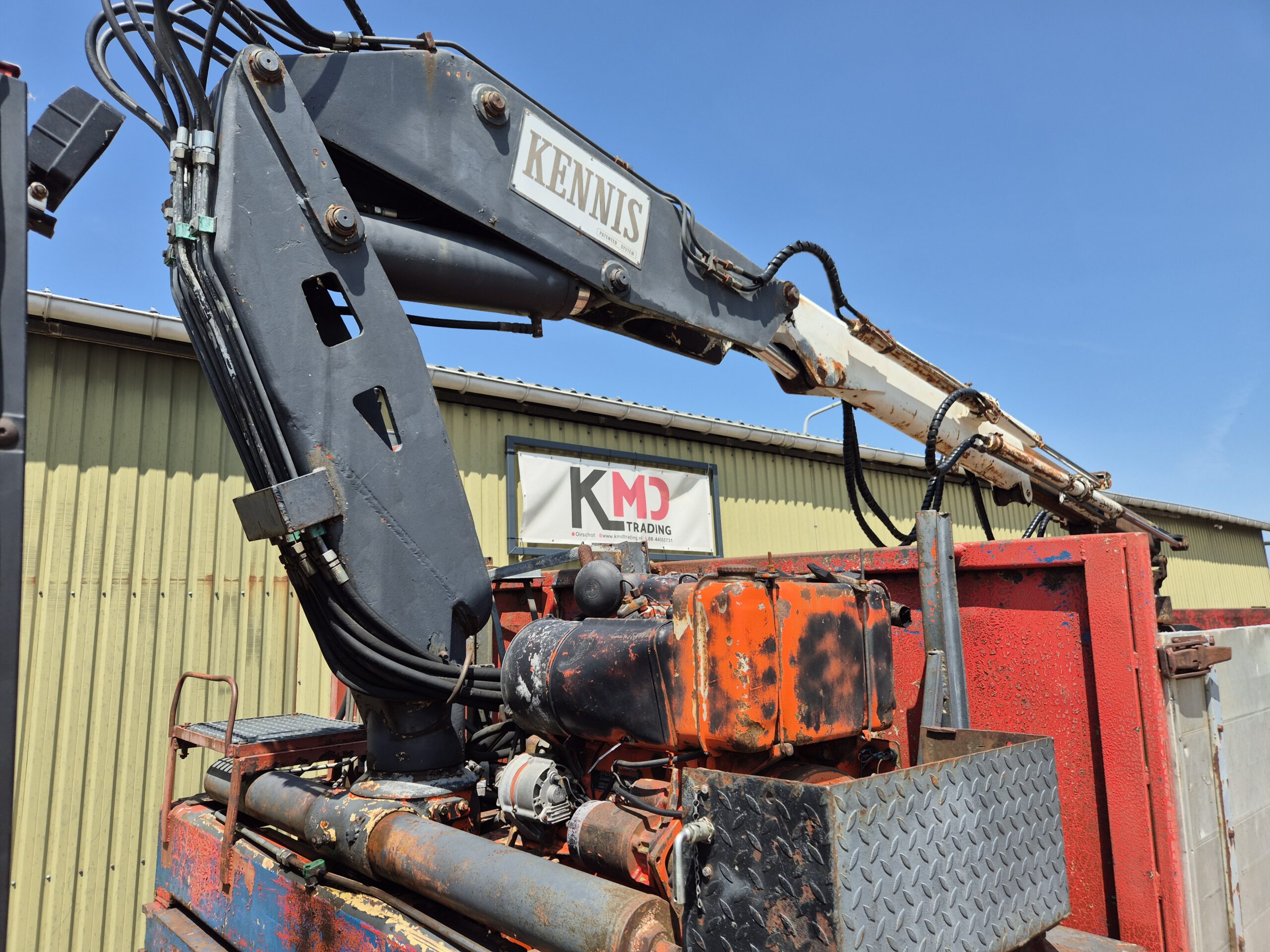 Gebruikte container met kraan - 6m - grijs/rood - Afbeelding 10