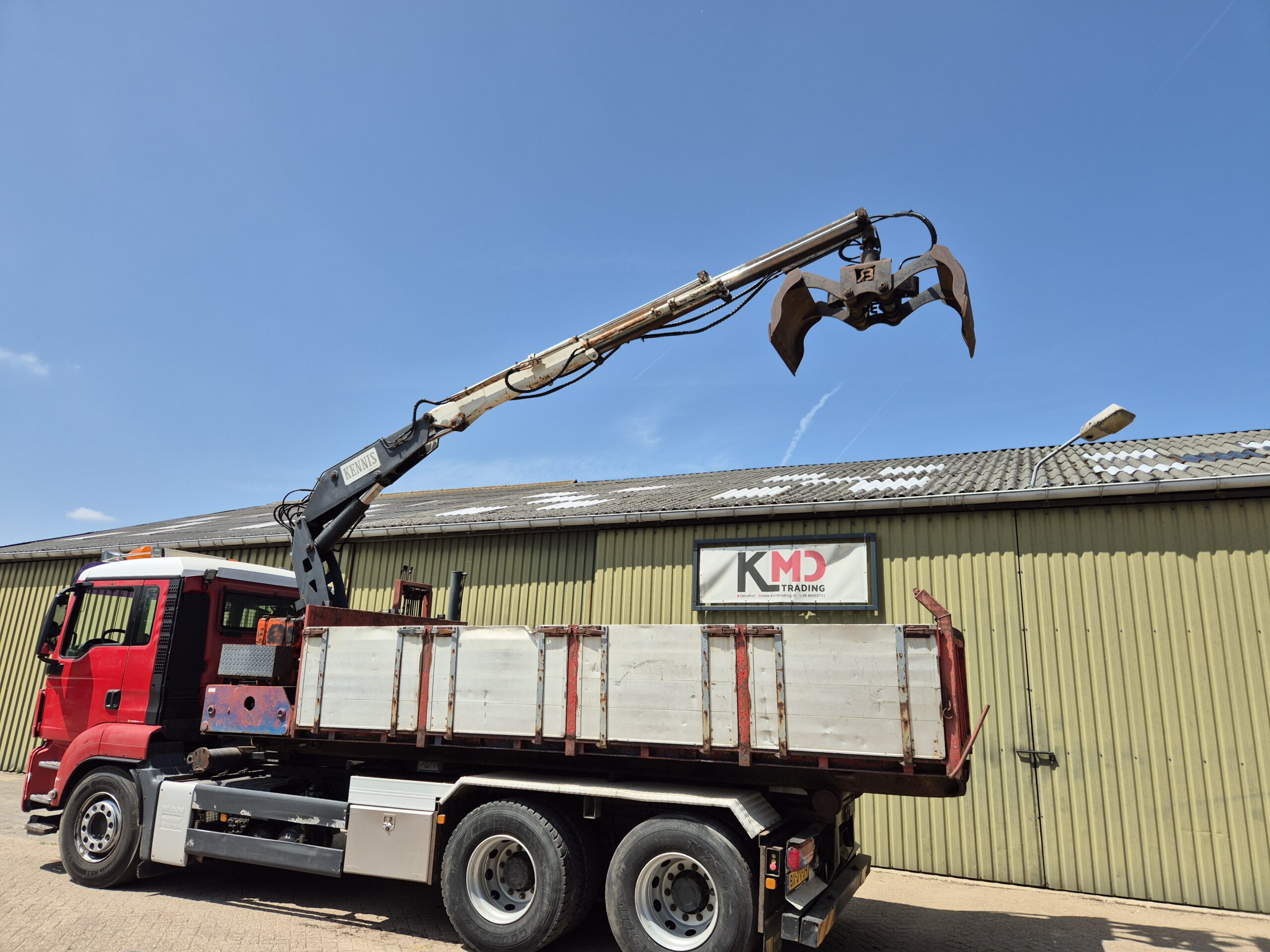 Gebruikte container met kraan - 6m - grijs/rood - Afbeelding 4