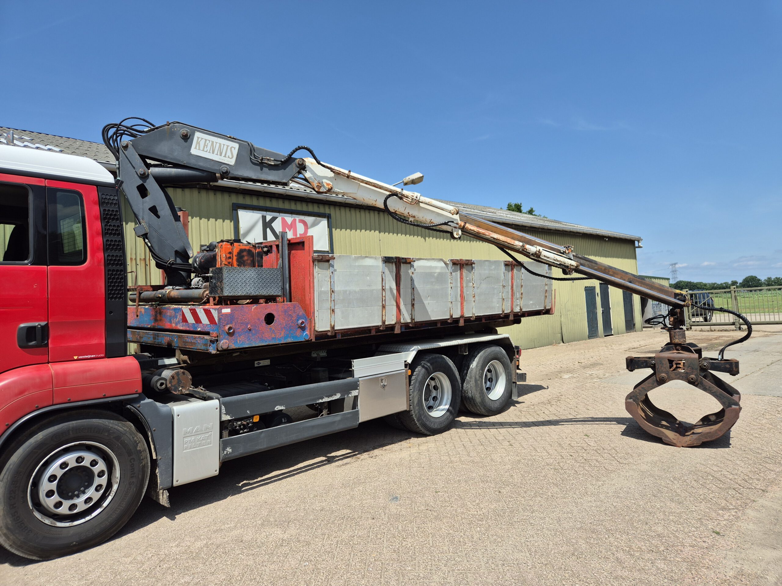 Gebruikte container met kraan - 6m - grijs/rood - Afbeelding 6