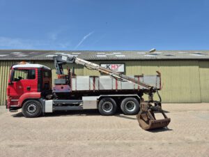 Container met kraan grijs/rood 6m