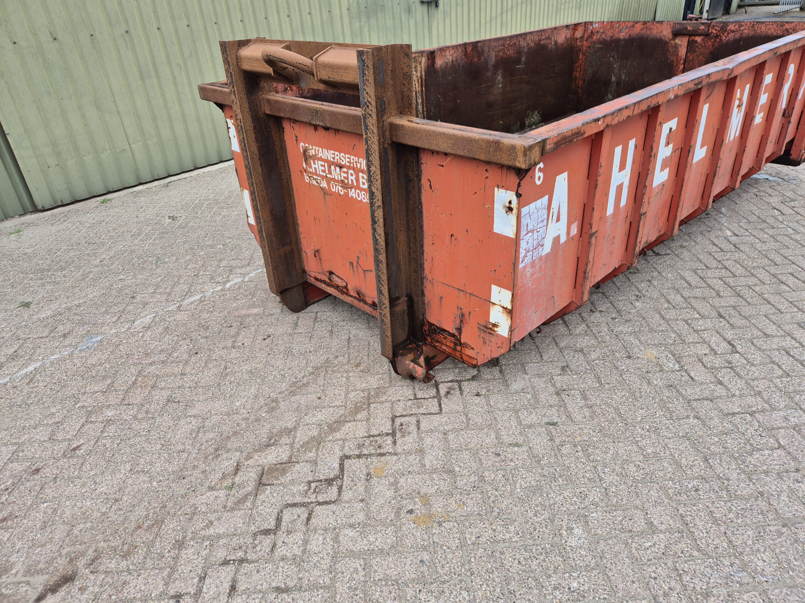 Gebruikte haakarm container - 6m³ - 4m - rood - Afbeelding 5