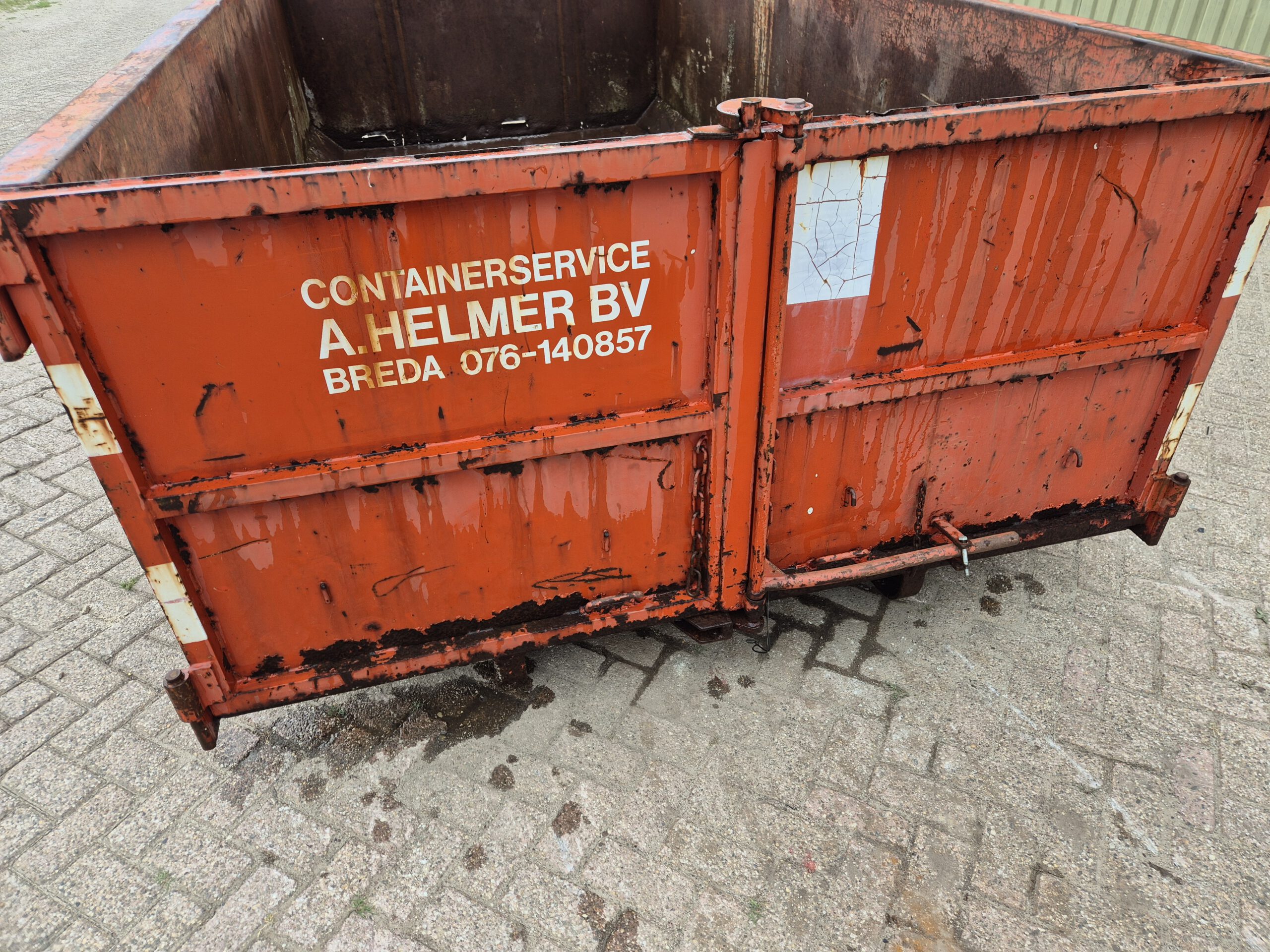 Gebruikte haakarm container - 6m³ - 4m - rood - Afbeelding 6