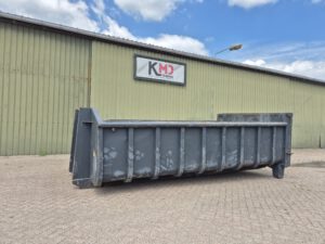 Gebruikte haakarm container 9m3 grijs