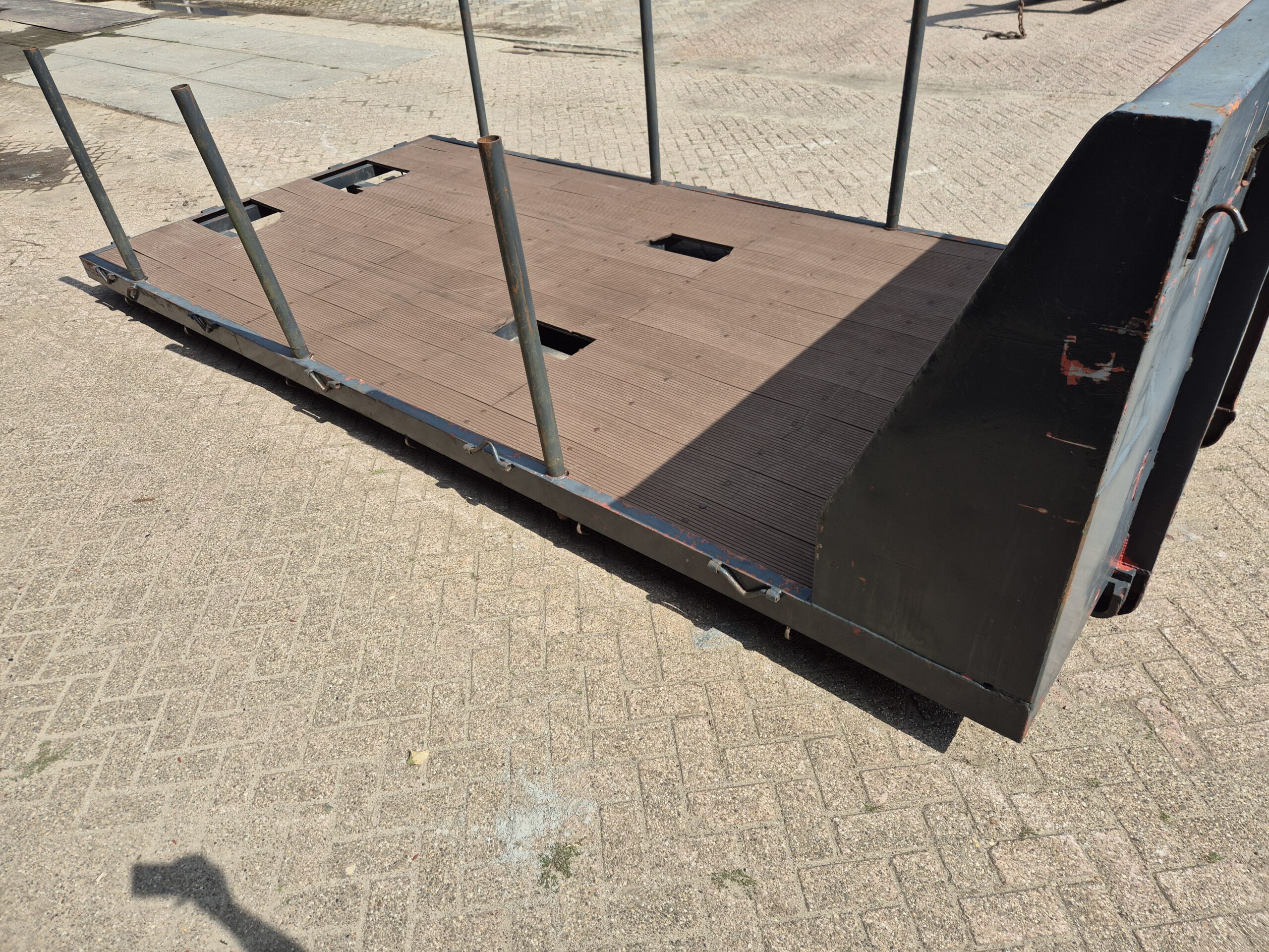 Gebruikte haakarm laadvloer - 5m x 2,5m - grijs - Afbeelding 4