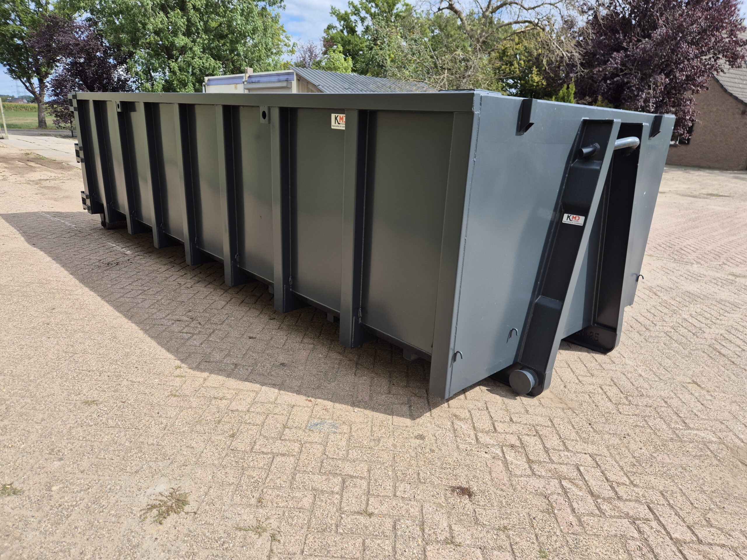 Nieuwe haakarm container standaard - 20m³ - 6m - antraciet grijs - Afbeelding 7