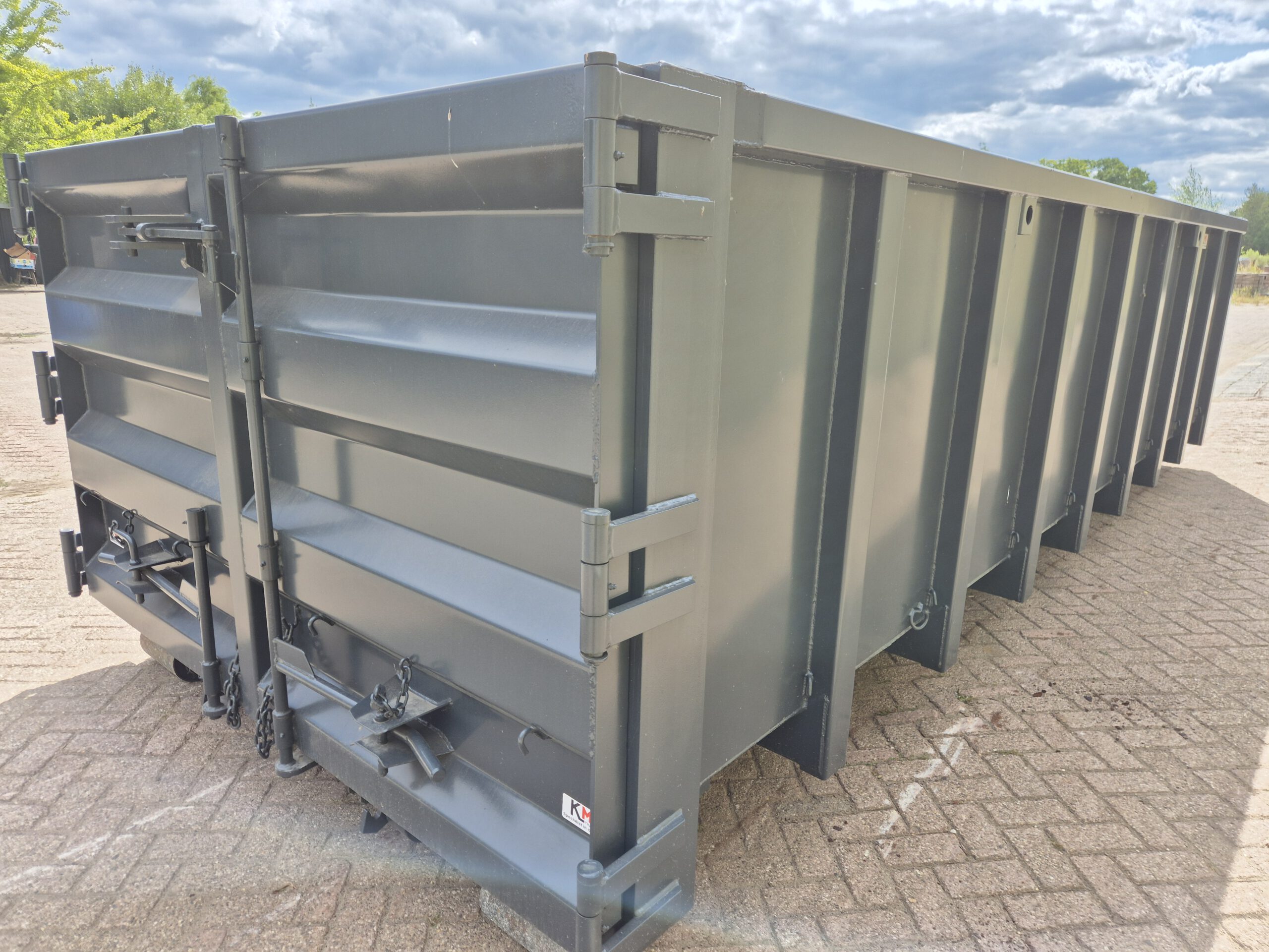 Nieuwe haakarm container standaard - 20m³ - 6m - antraciet grijs - Afbeelding 6