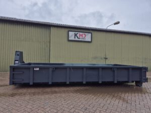 Standaard haakcontainer in antraciet grijs 10m3