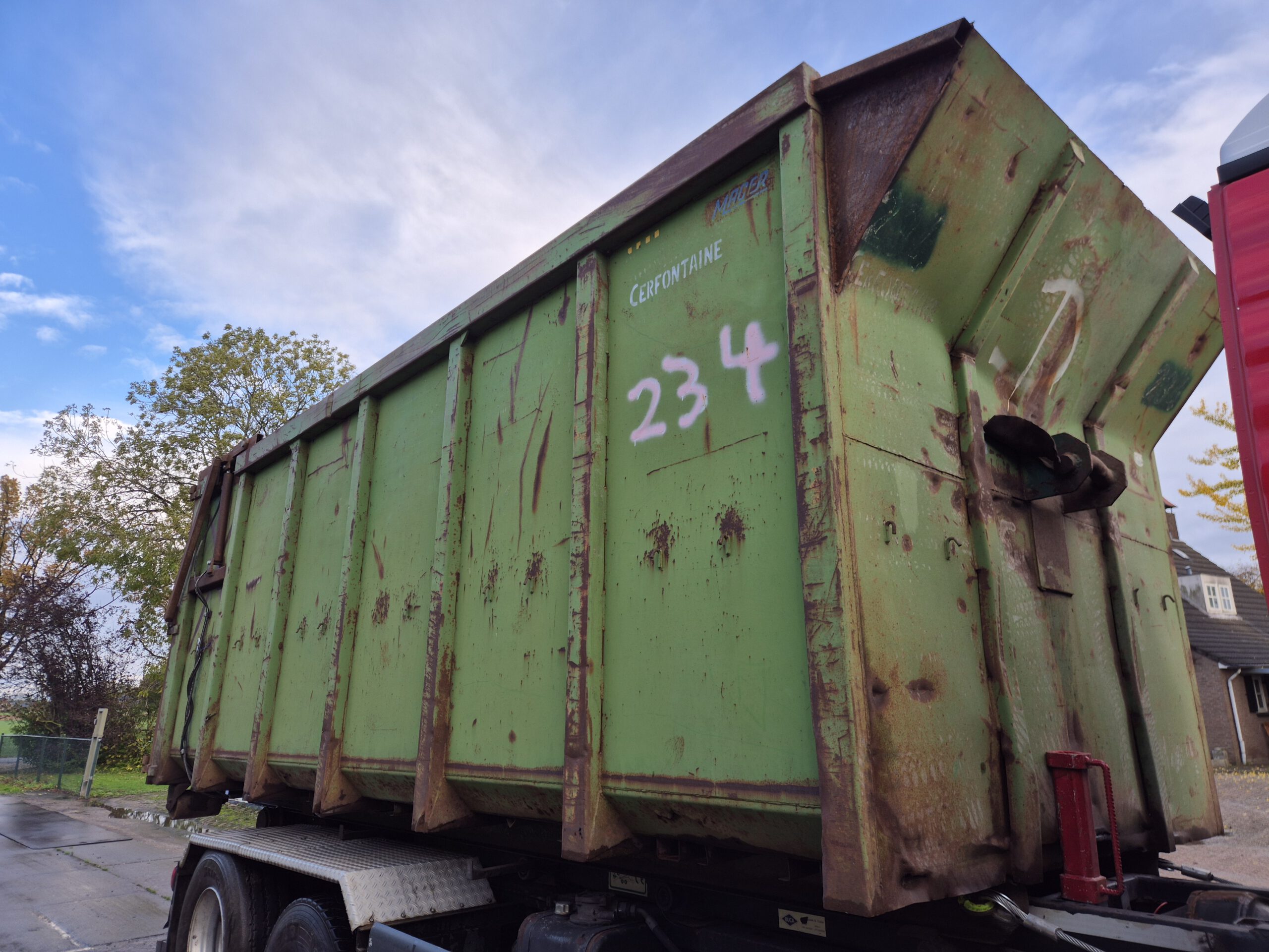 Haakarm silage container met hydraulische klep - 30m³ - 6m - groen - Afbeelding 10
