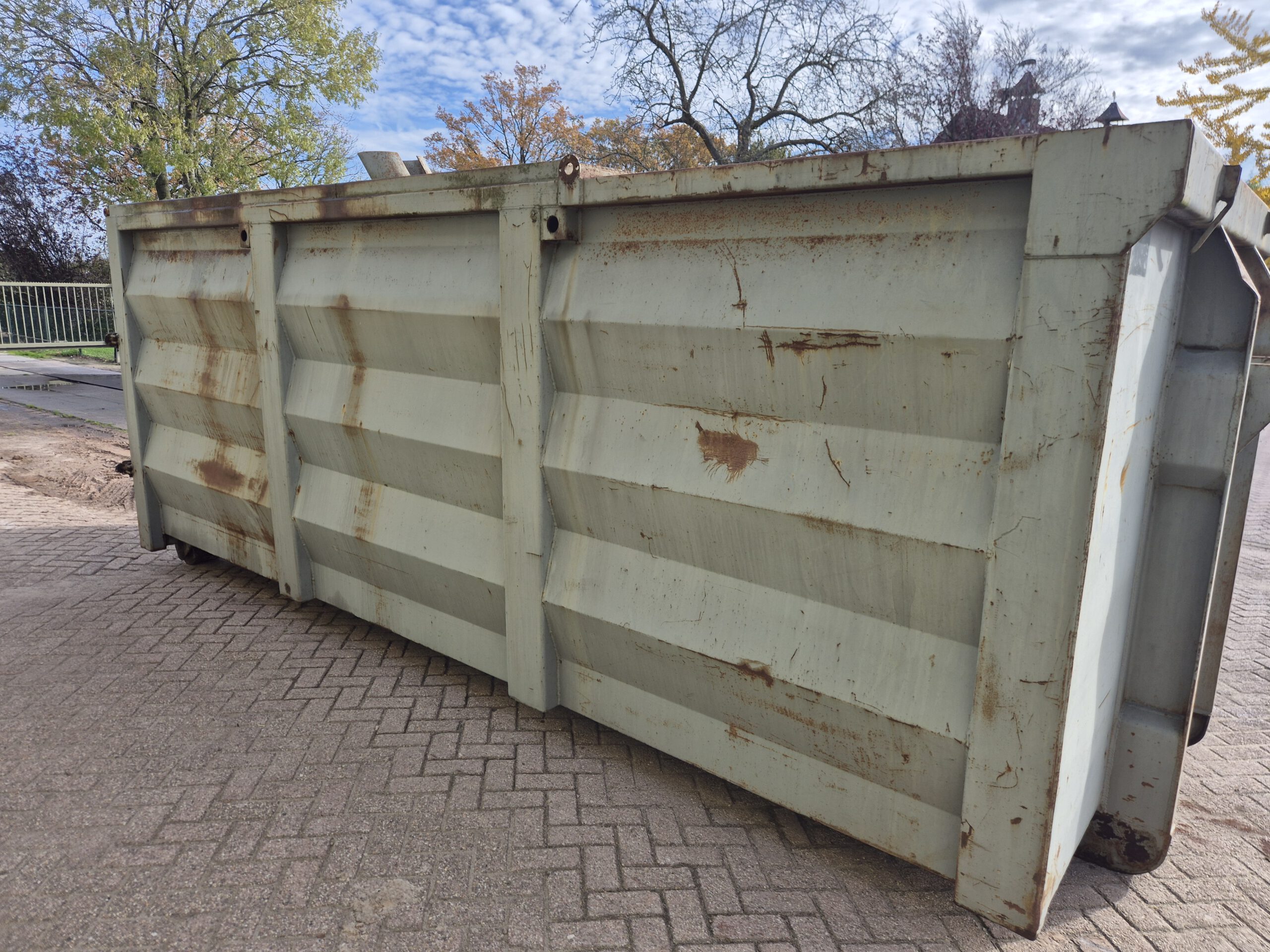 Gebruikte haakarm container met klep - 20m³ - 5,5m - grijs - Afbeelding 5