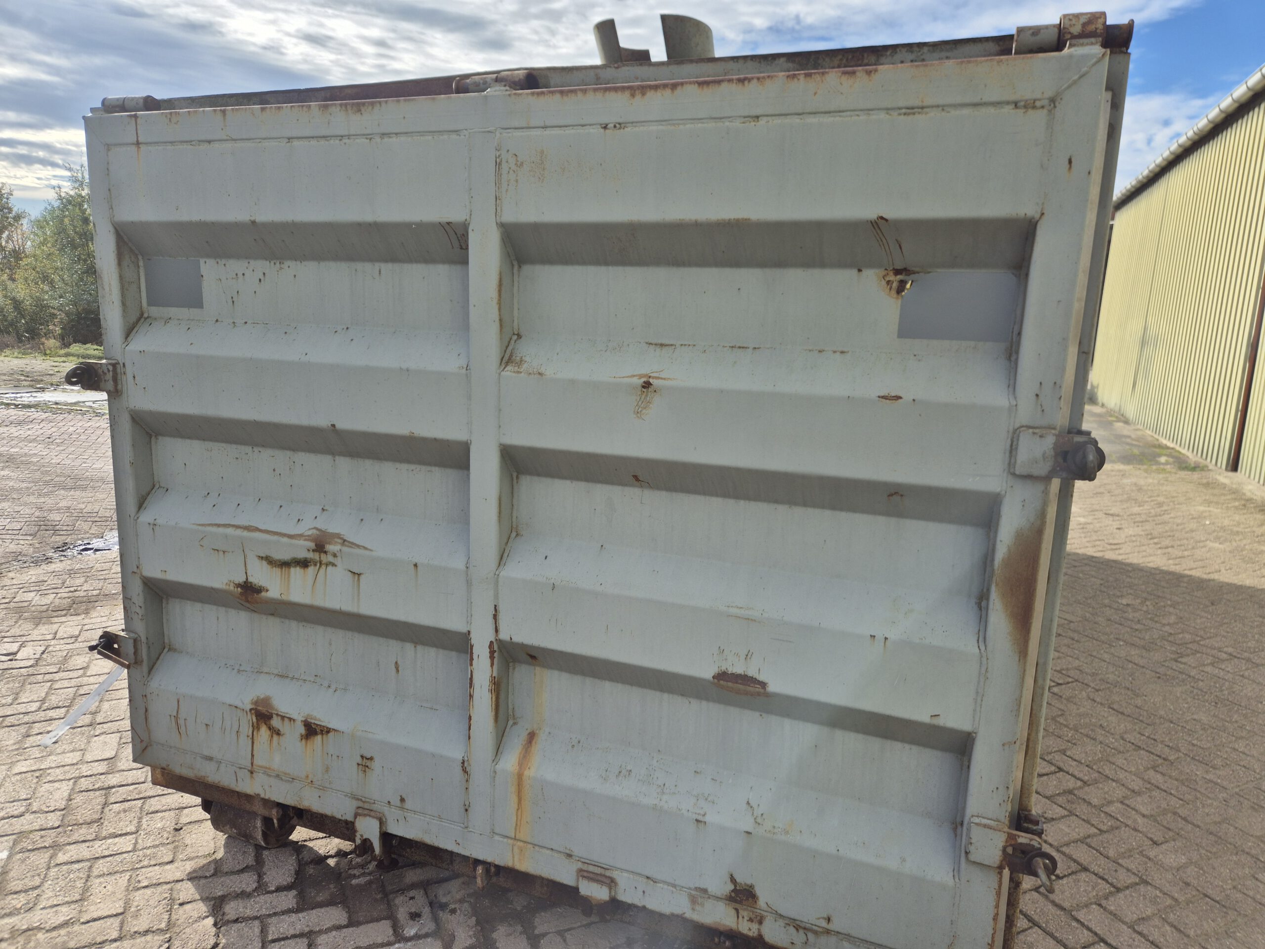 Gebruikte haakarm container met klep - 20m³ - 5,5m - grijs - Afbeelding 6