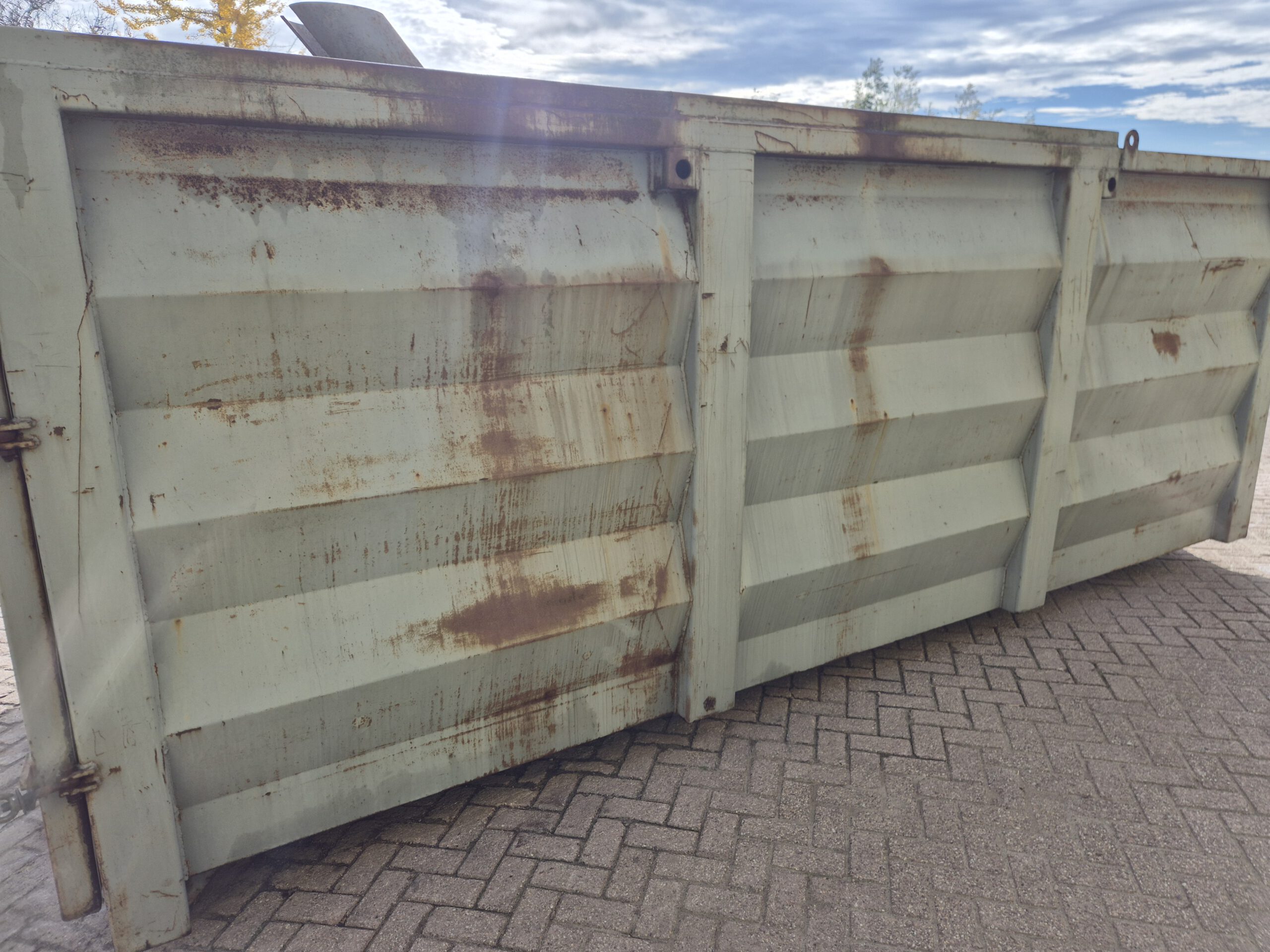 Gebruikte haakarm container met klep - 20m³ - 5,5m - grijs - Afbeelding 7
