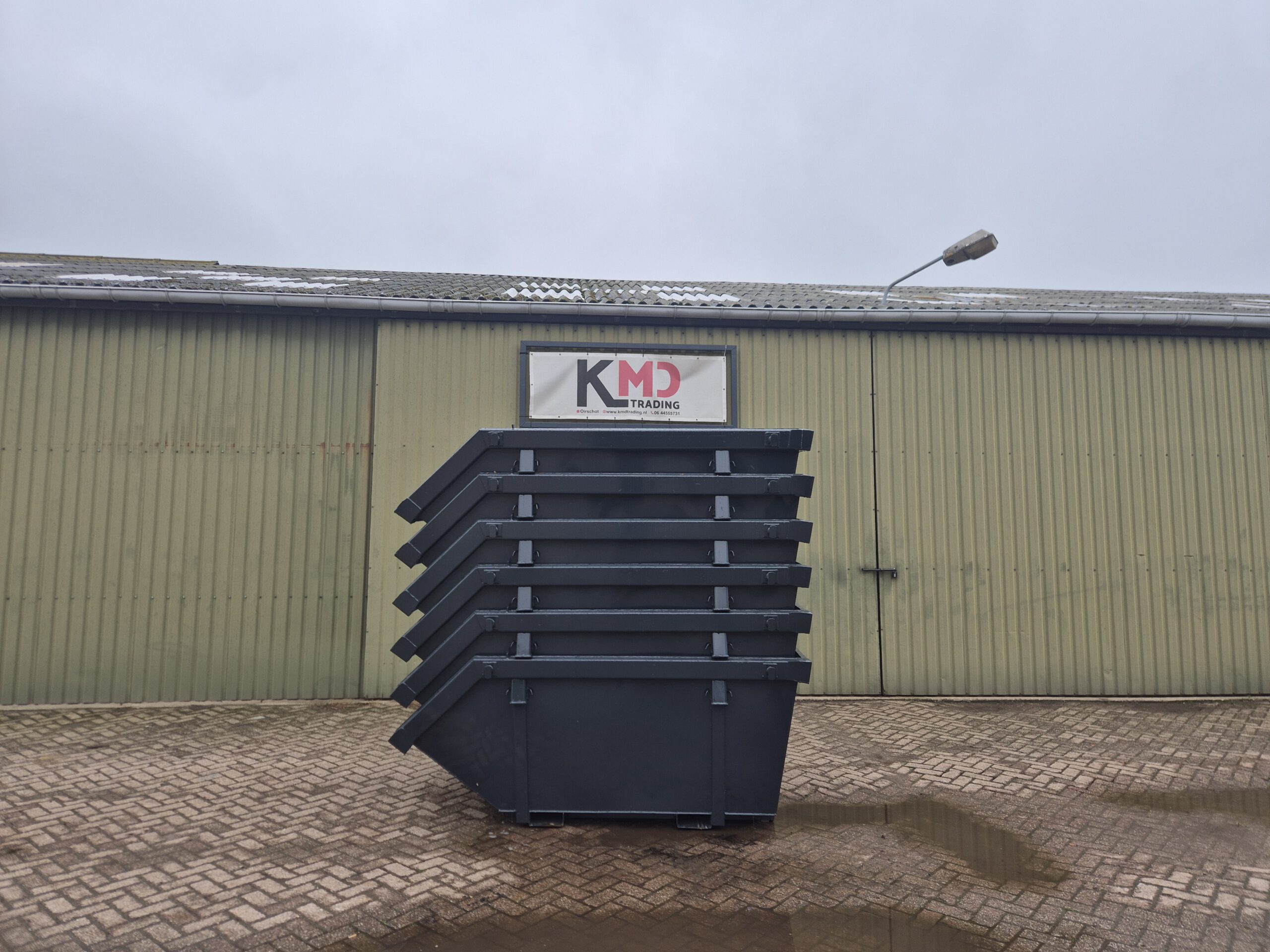 Nieuwe portaal container - 3m³ - 2,4m - antraciet grijs - Afbeelding 2
