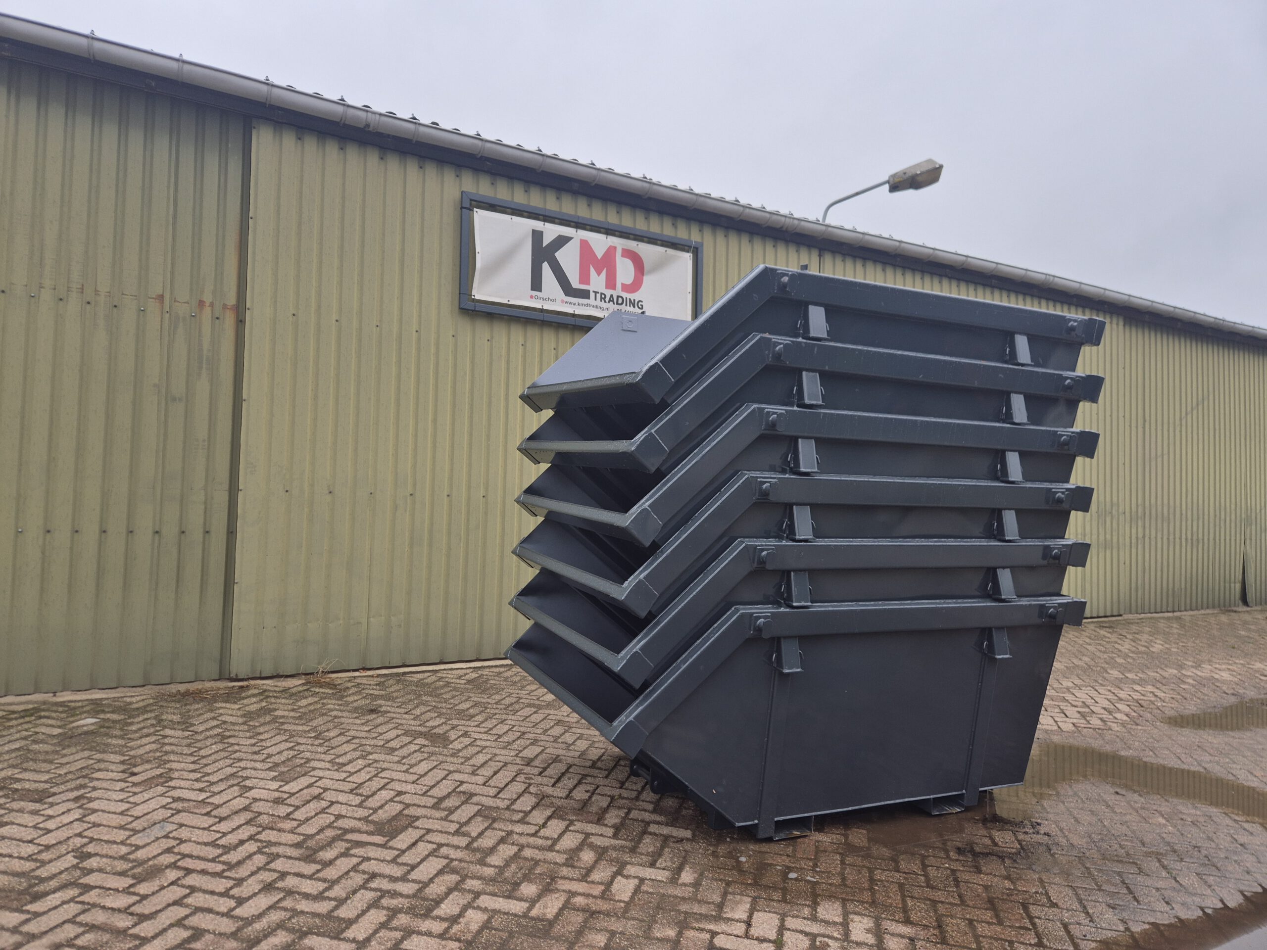 Antraciet grijze portaal container 3m3