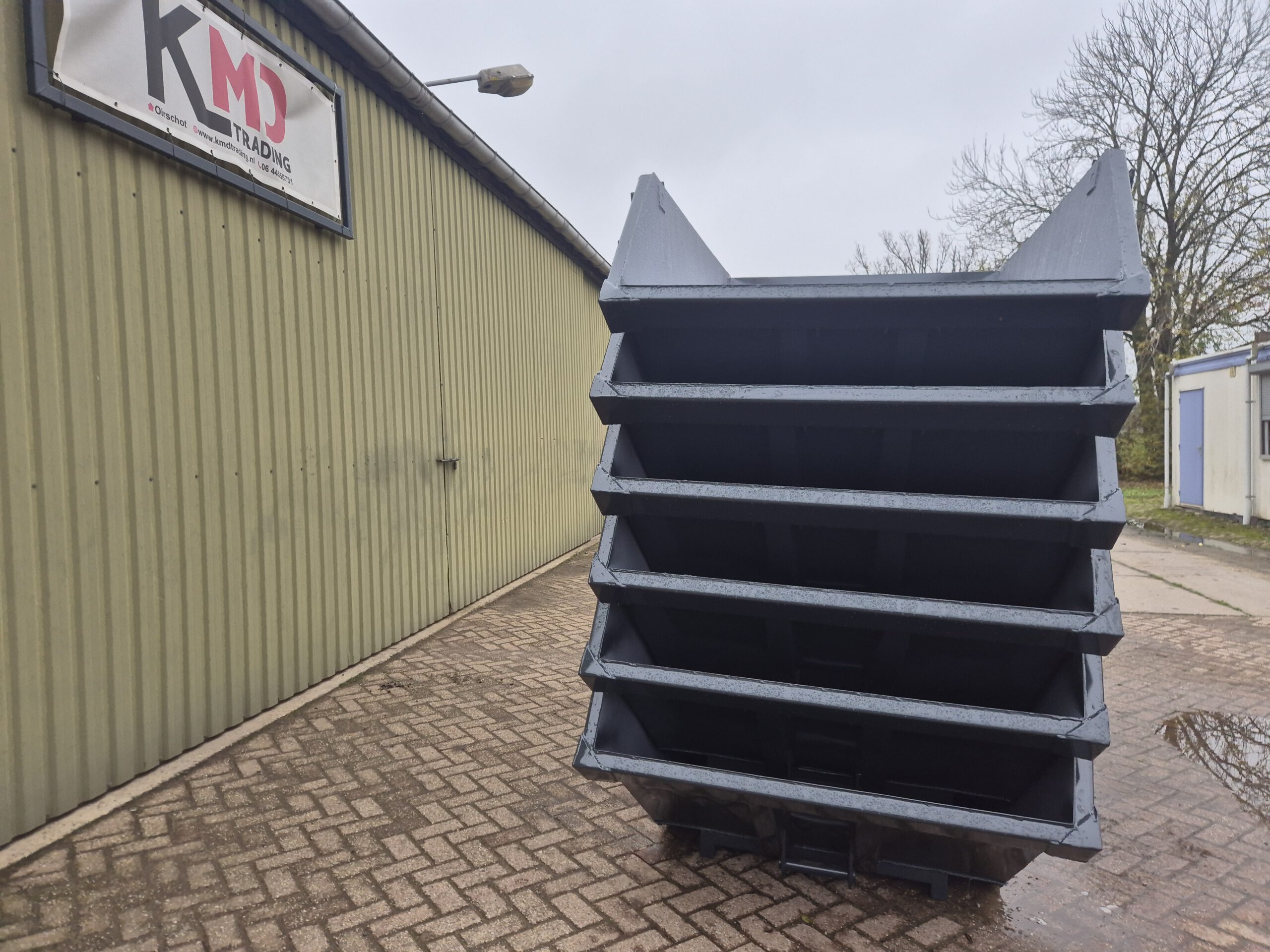 Nieuwe portaal container - 3m³ - 2,4m - antraciet grijs - Afbeelding 4