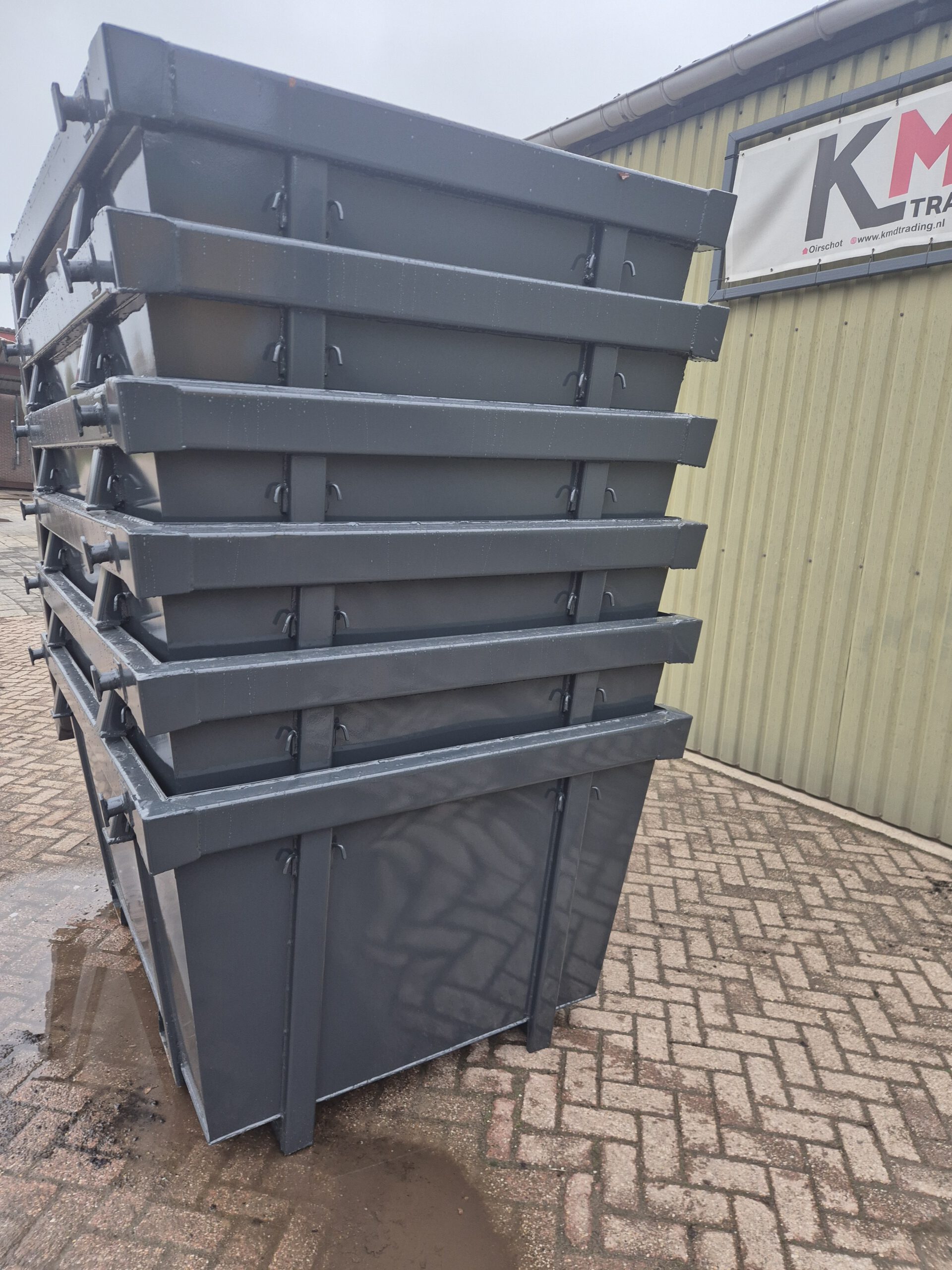 Nieuwe portaal container - 3m³ - 2,4m - antraciet grijs - Afbeelding 3