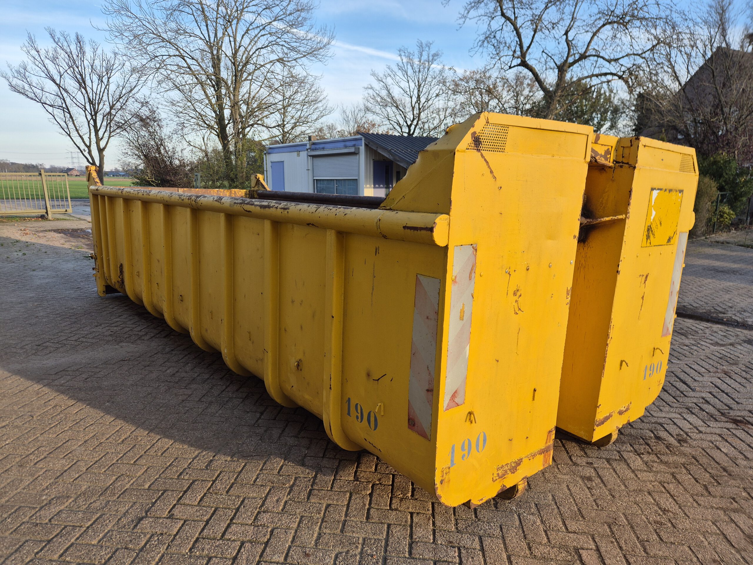Gebruikte haakarm container - 19,5m³ - 6,5m - geel - Afbeelding 6