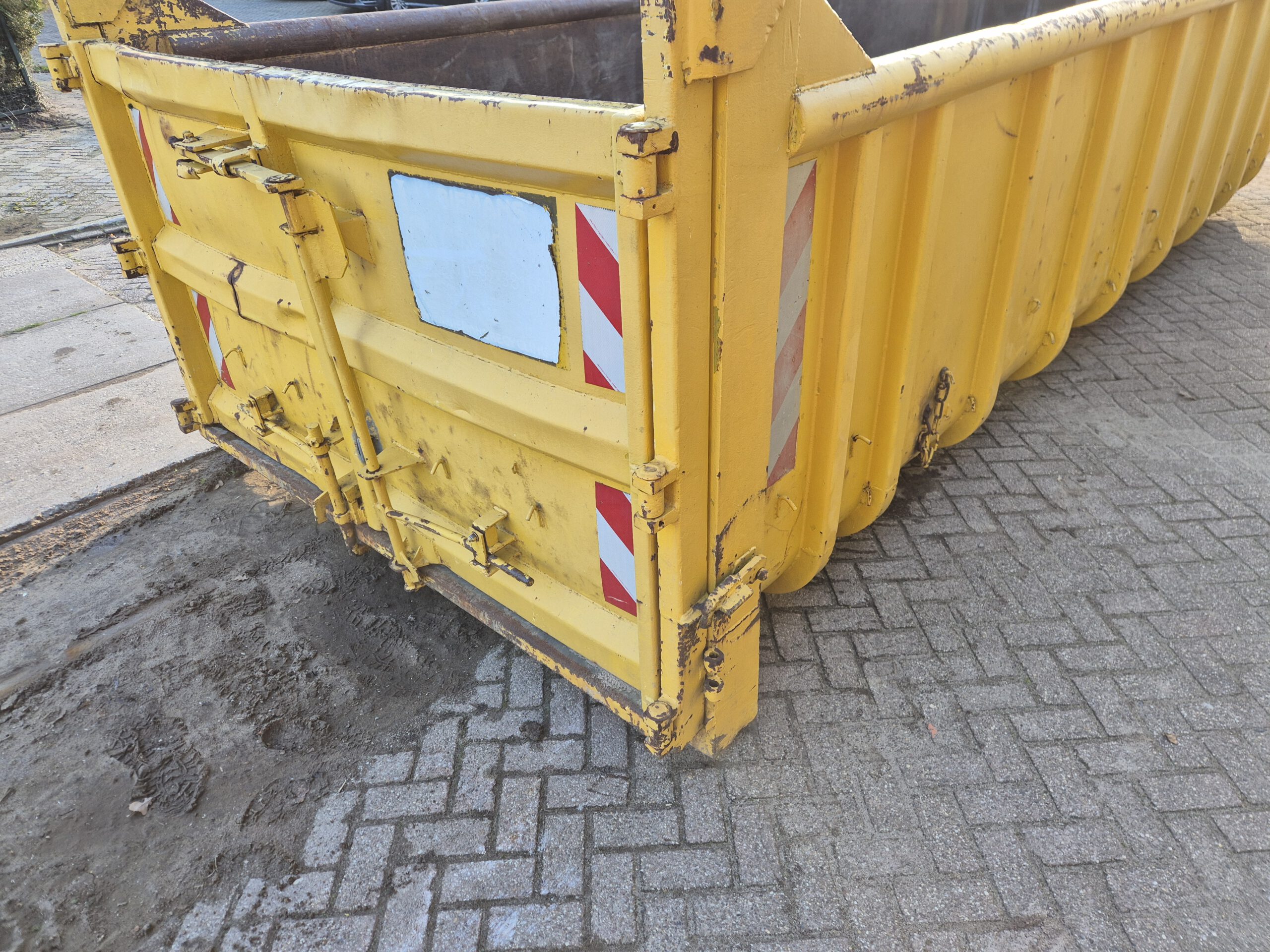 Gebruikte haakarm container - 19,5m³ - 6,5m - geel - Afbeelding 4
