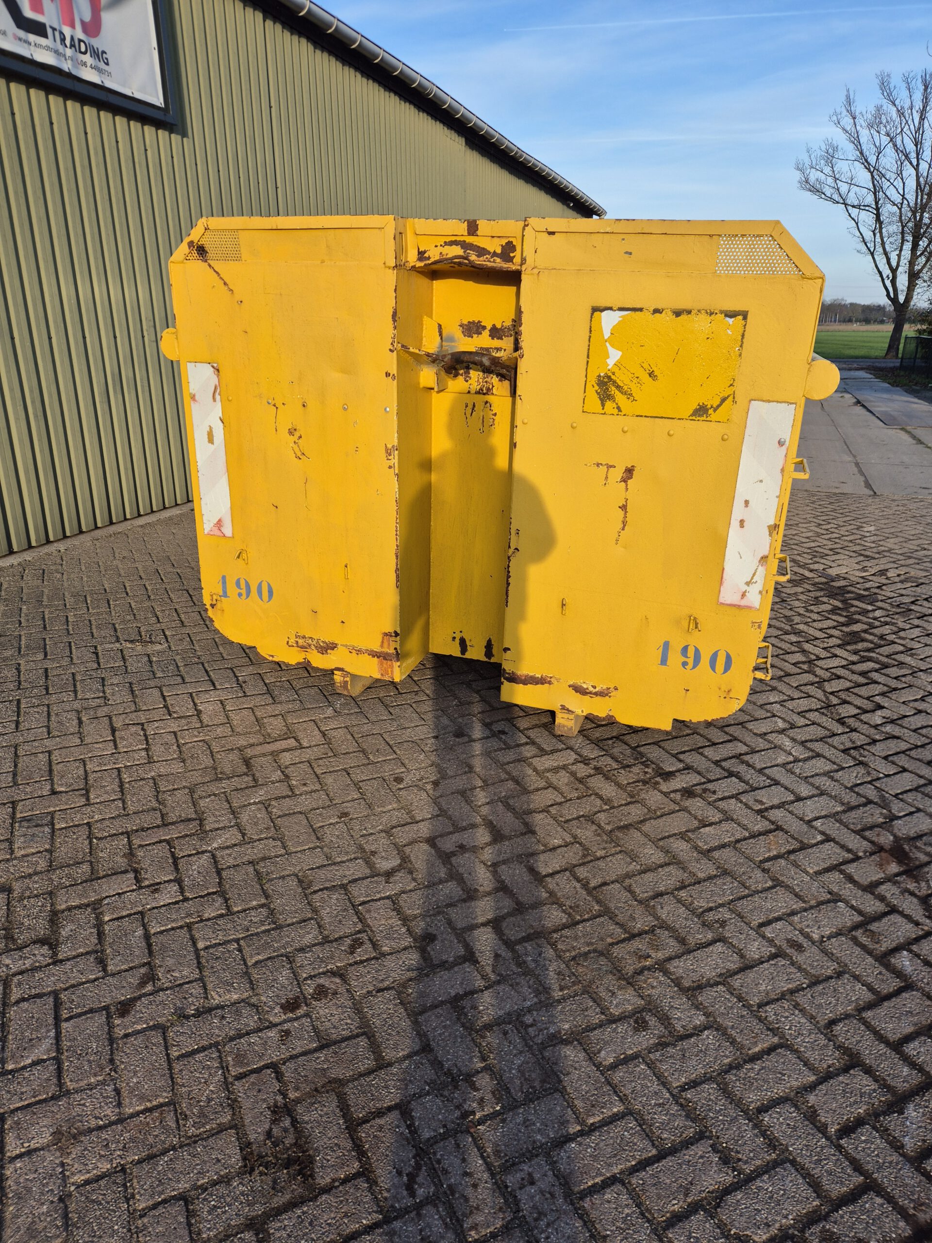 Gebruikte haakarm container - 19,5m³ - 6,5m - geel - Afbeelding 5